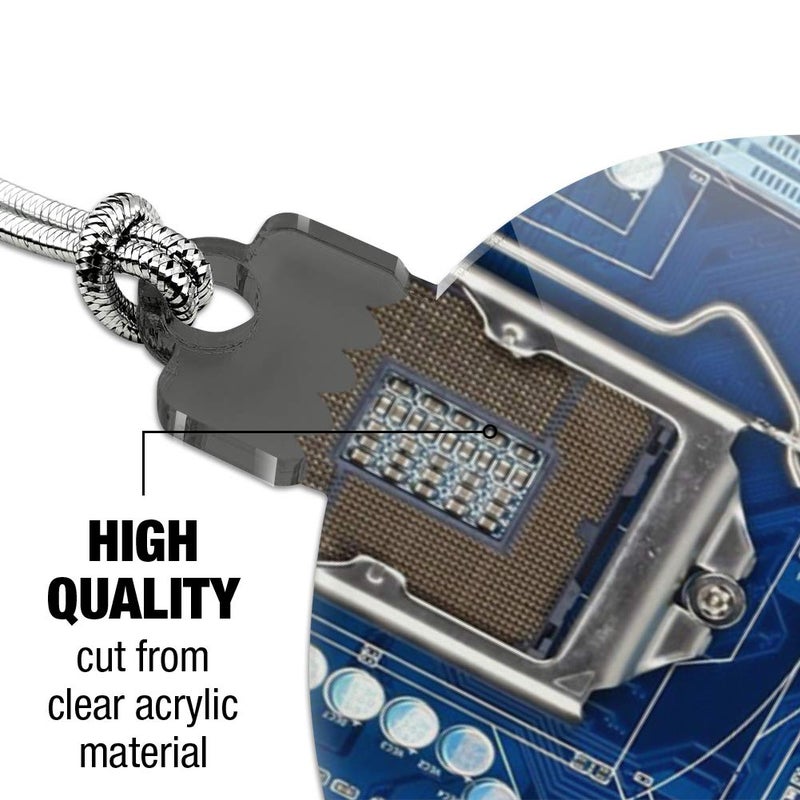 GRAPHICS & MORE Blue Computer Motherboard Processor CPU Acrylic Christmas Tree Holiday Ornament - Image 4